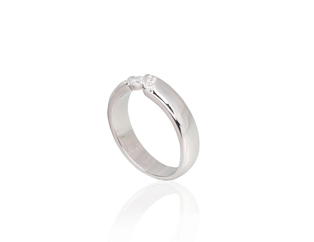 For Engagement Silver Ring A2101797PRhGrCZ