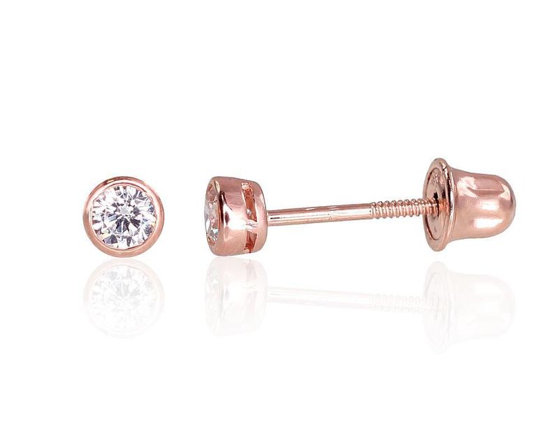 Gold earrings for girls A1201234AuRCZ