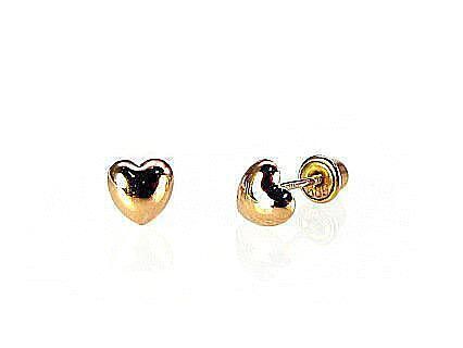 Heart Gold Earrings For Women A1200110AuR