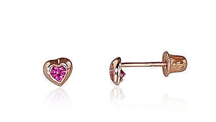 Gold Stud Earrings A1200501AuRCZRO