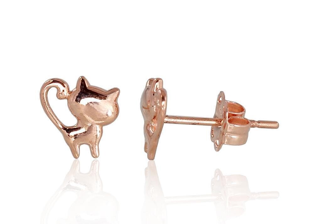 Kitty Gold Earrings for Kids A1200947AuR