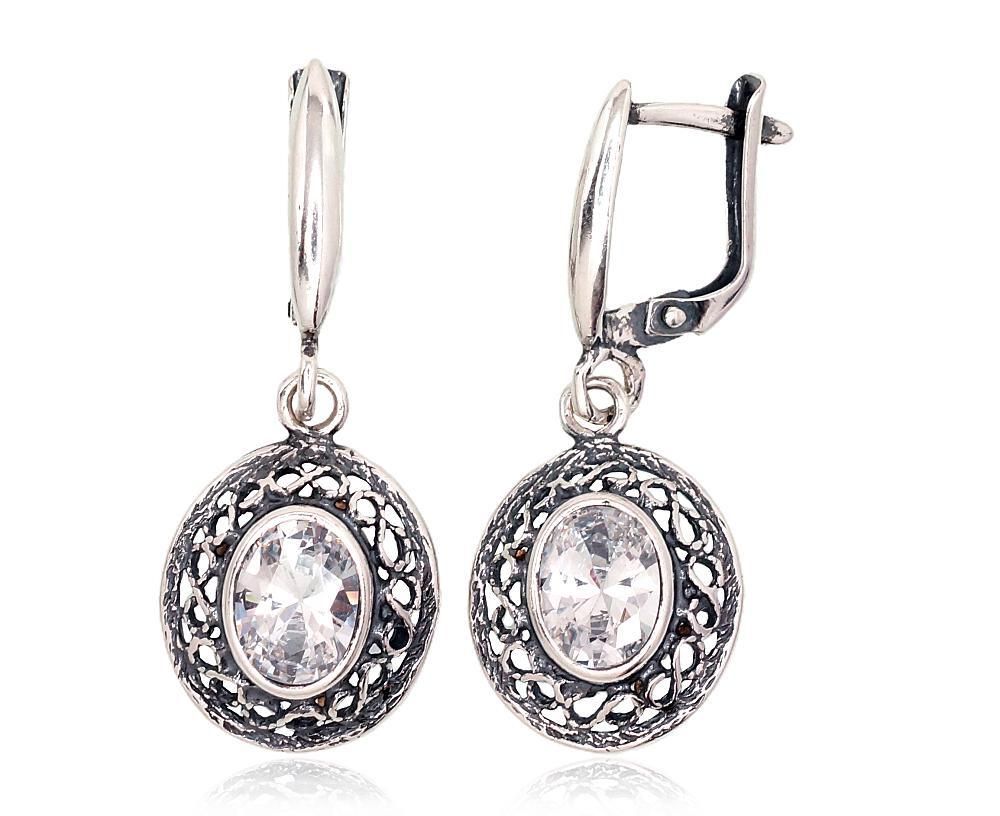 Silver Earrings For Women A2202780POxBkCZ