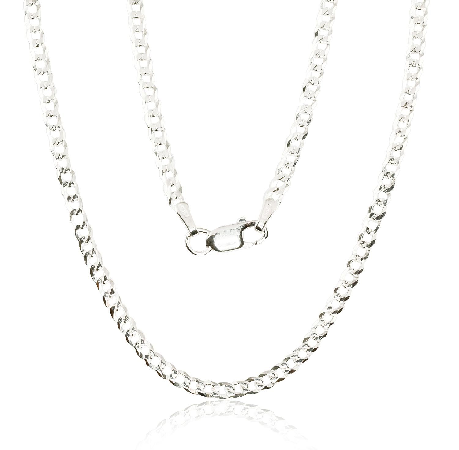 Men's Silver Chain Silver Chain Flat Curb 3.8mm A2400102