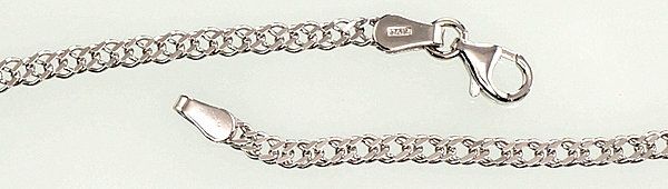 Men's Silver Chain Silver Chain Diamond 2 A2400064PRhGr