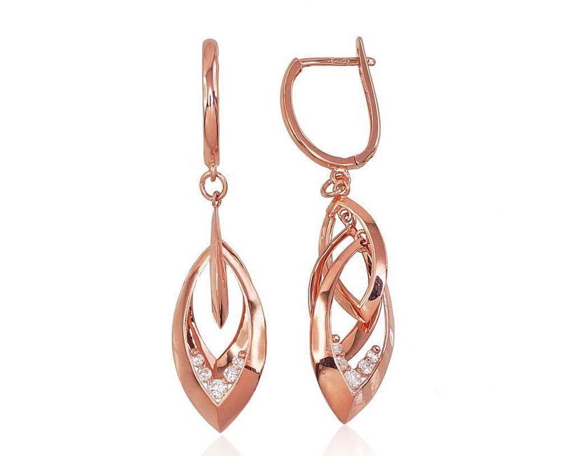Hanging Gold Gold Earrings For Women A1200430AuRCZ