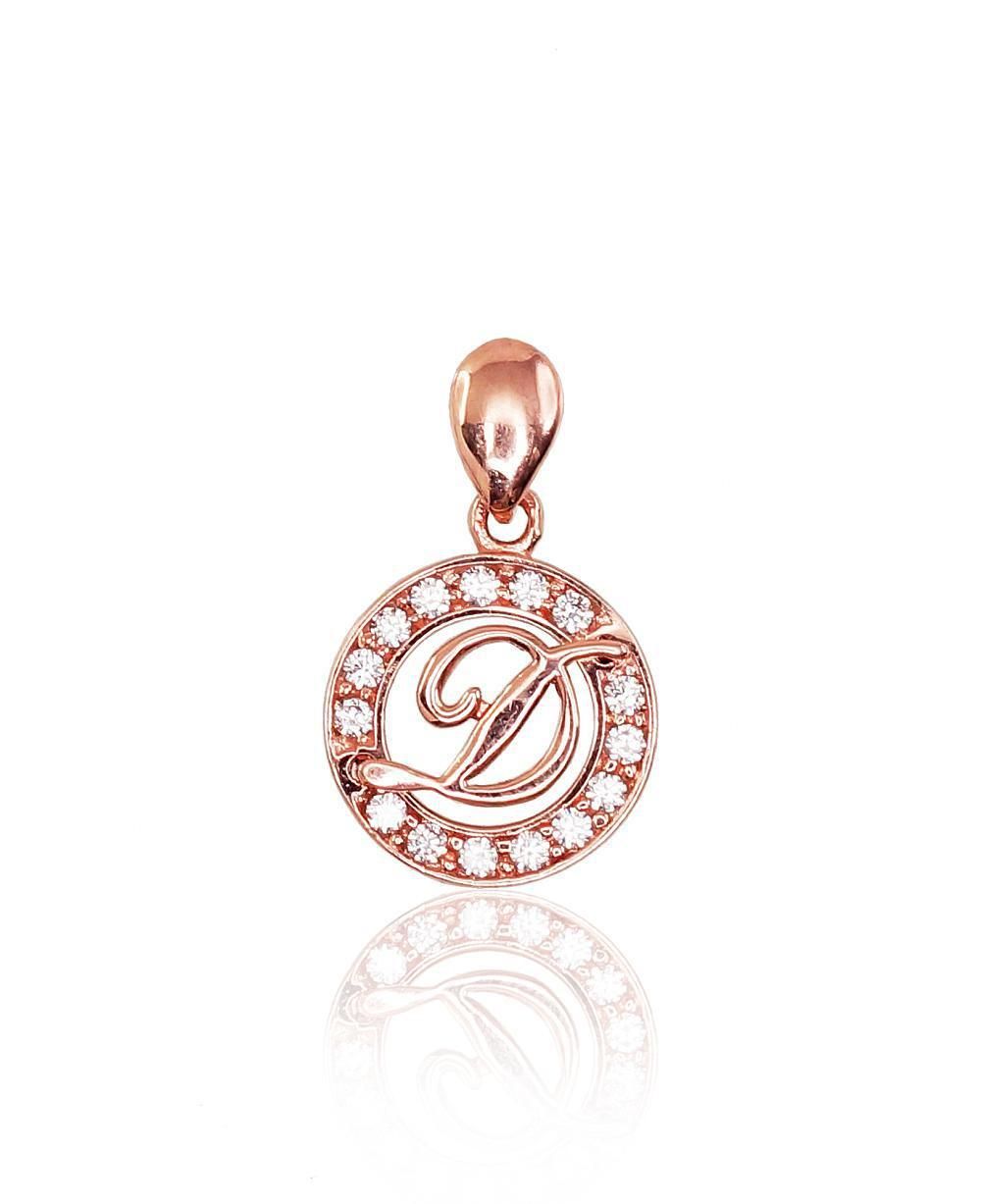 Gold Letter D Pendant A1300125AuRCZ