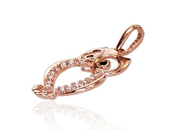 Owl Gold Pendant A1300357AuRCZCZBK