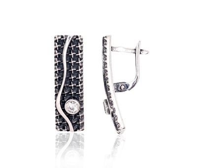Silver Earrings A2202774POxBkCZ