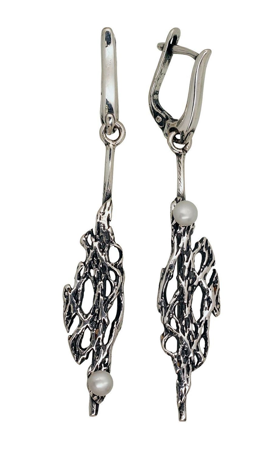Silver Earrings A2203505POxBkPE