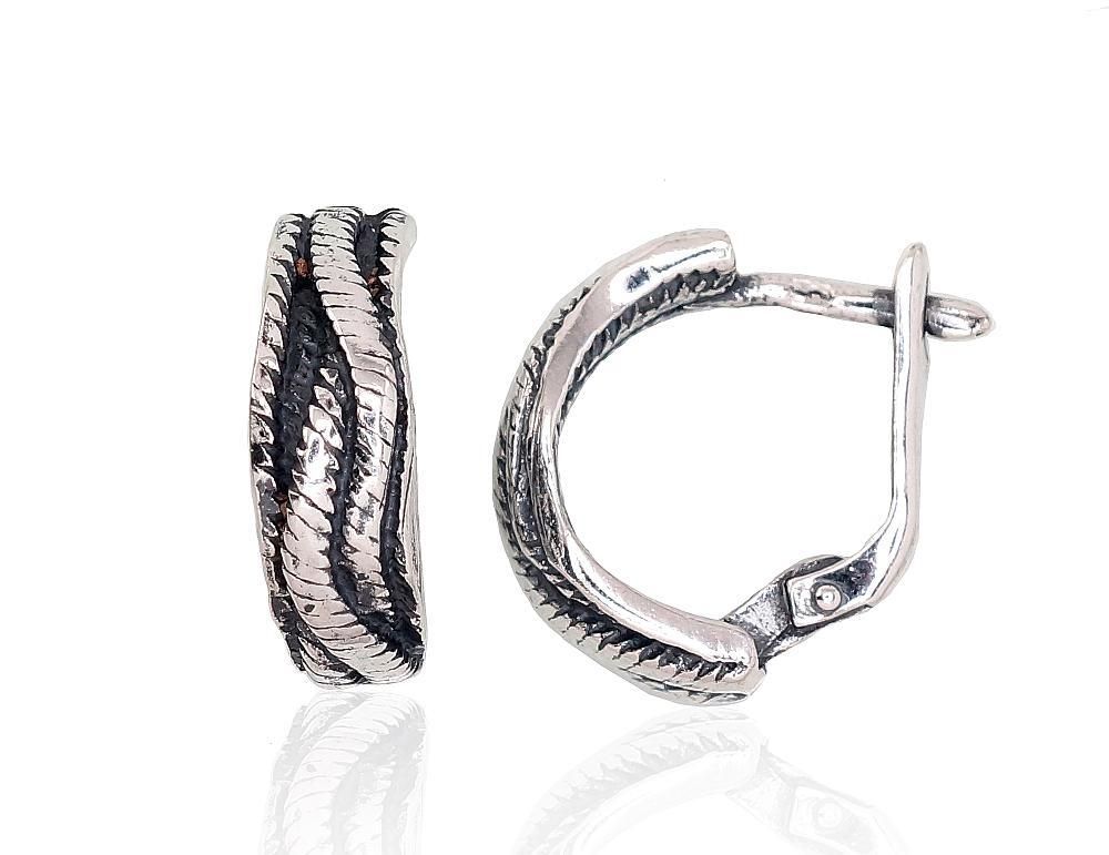 Silver Earrings A2203159POxBk