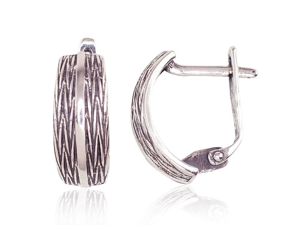 Silver Earrings A2201631POxBk