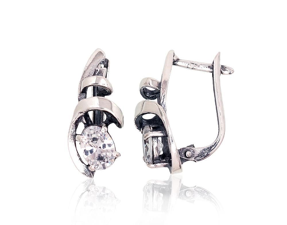 Silver Earrings A2202758POxBkCZ