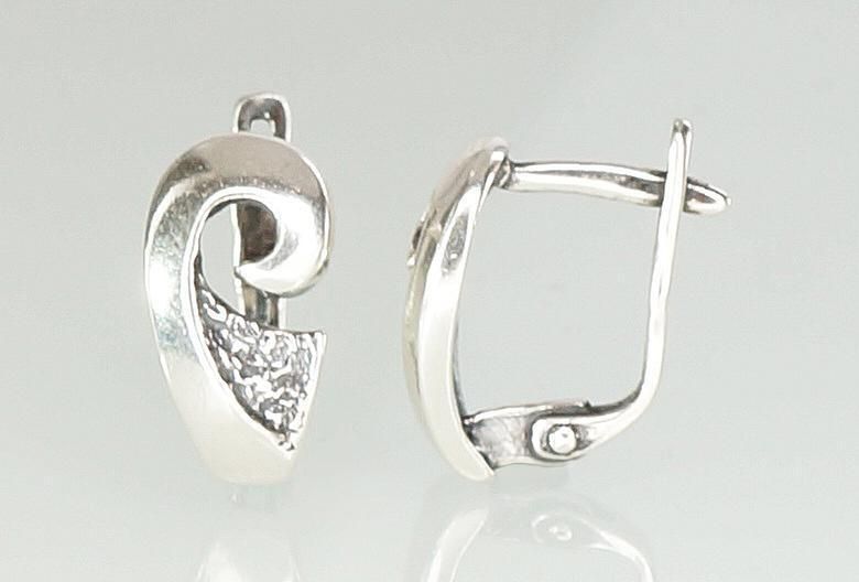 Silver Earrings A2201095POxBk