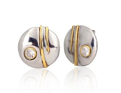 Silver earrings A2203055PRhGrPAuYCZ