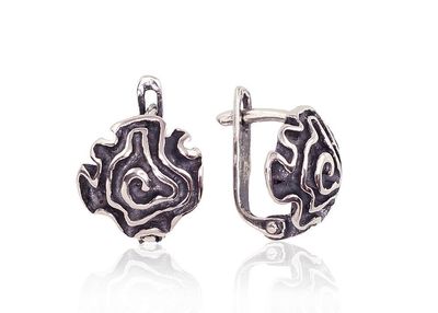 Silver Earrings A2201648POxBk