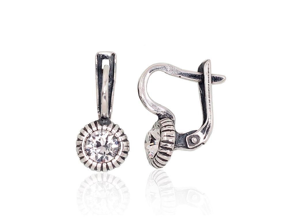 Silver Earrings A2203210POxBkSV