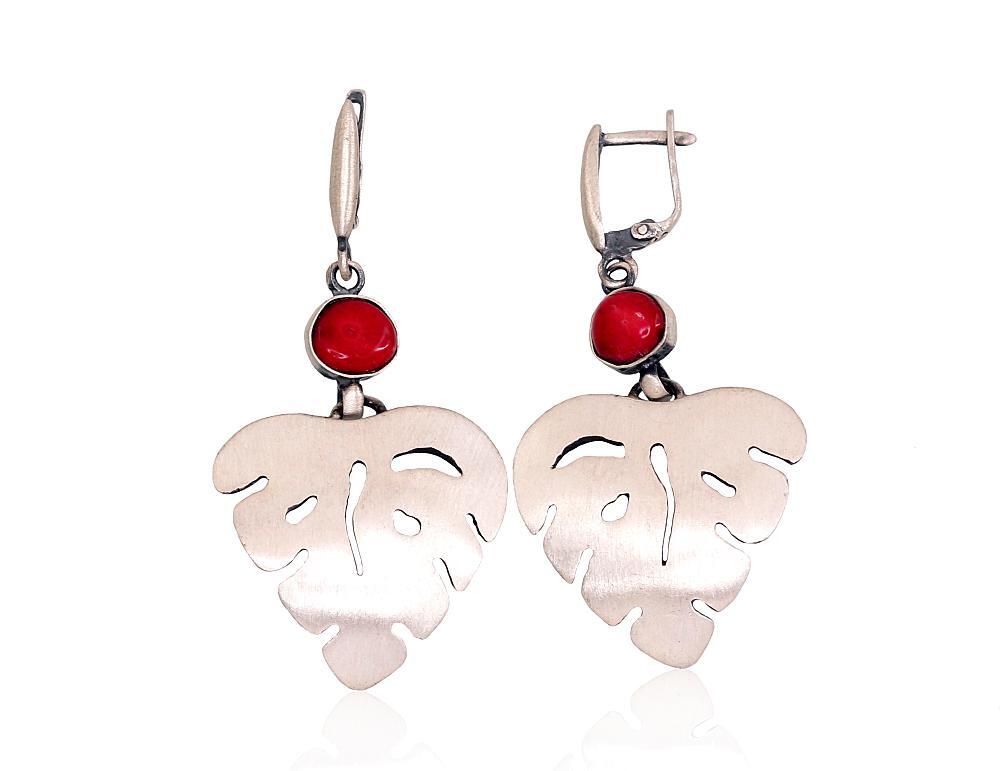 Silver Earrings A2203265MattPOxMattBkCO