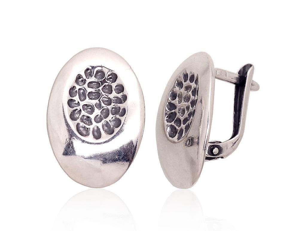 Silver Earrings A2203630POxBk