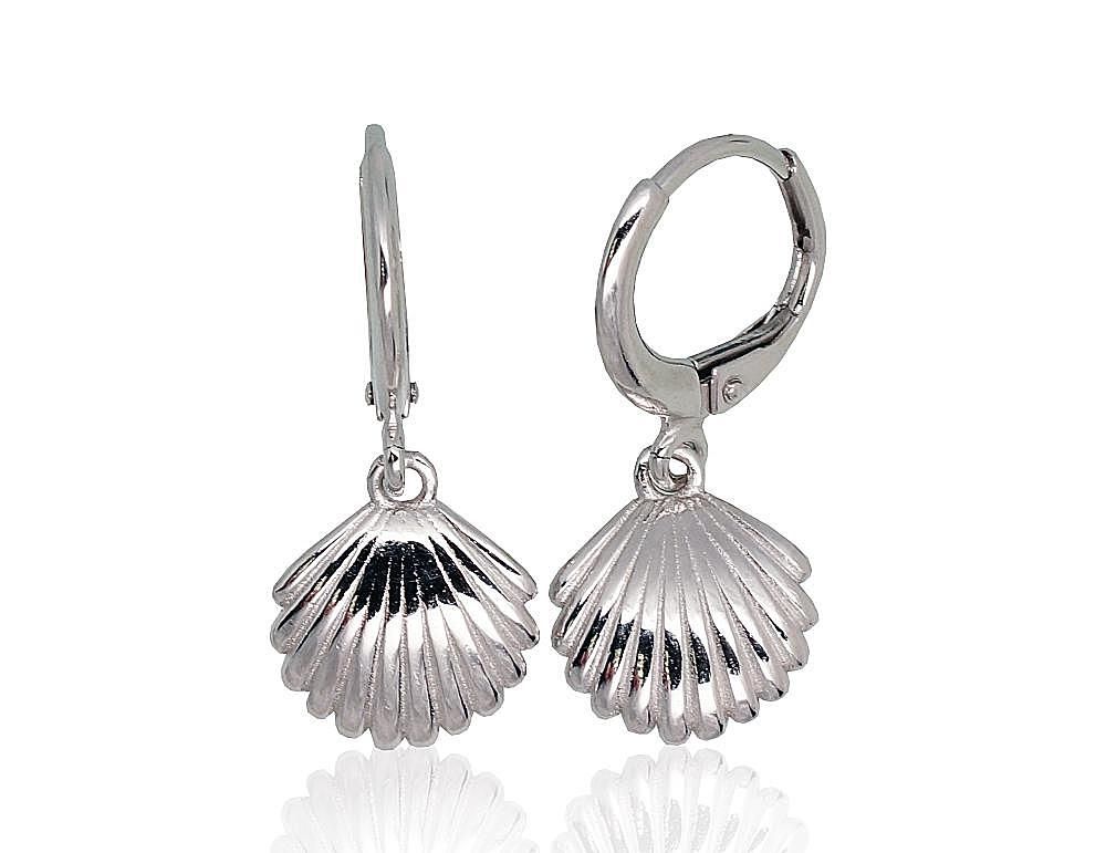 Silver Earrings with English Clasp A2203671PRhGr