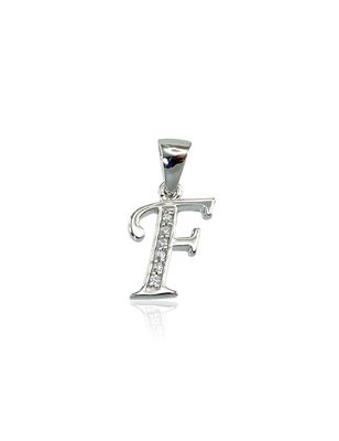 Silver Letter A2300153PRhGrCZ