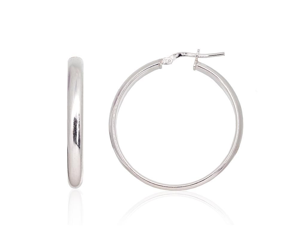 Silver Earrings Rinkutės - Round Earrings A2203718