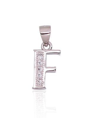 Silver Letter A2301837PRhGrCZ
