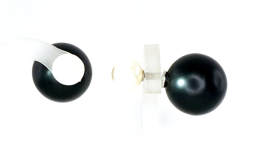 Silver earrings A2201136PCBKPEX