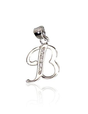 Silver Letter A2300601PRhGrCZ