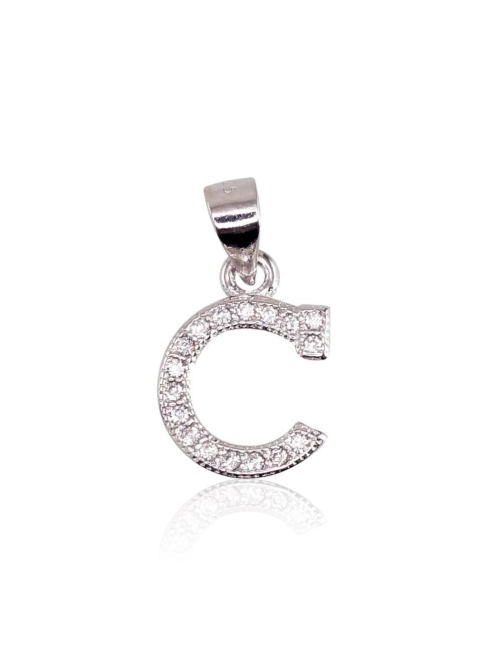 Silver Letter A2300765PRhGrCZ