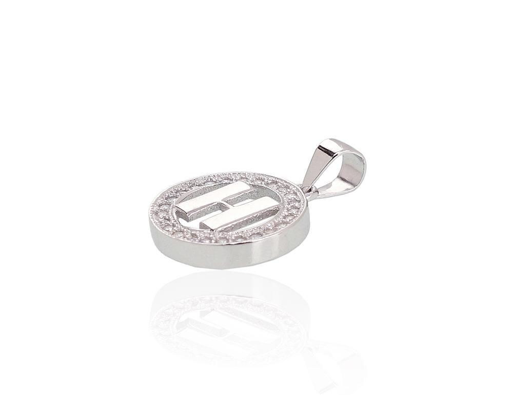 Silver Letter A2301003PRhGrCZ