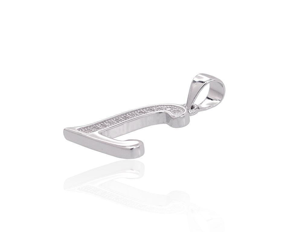 Silver Letter A2301616PRhGrCZ