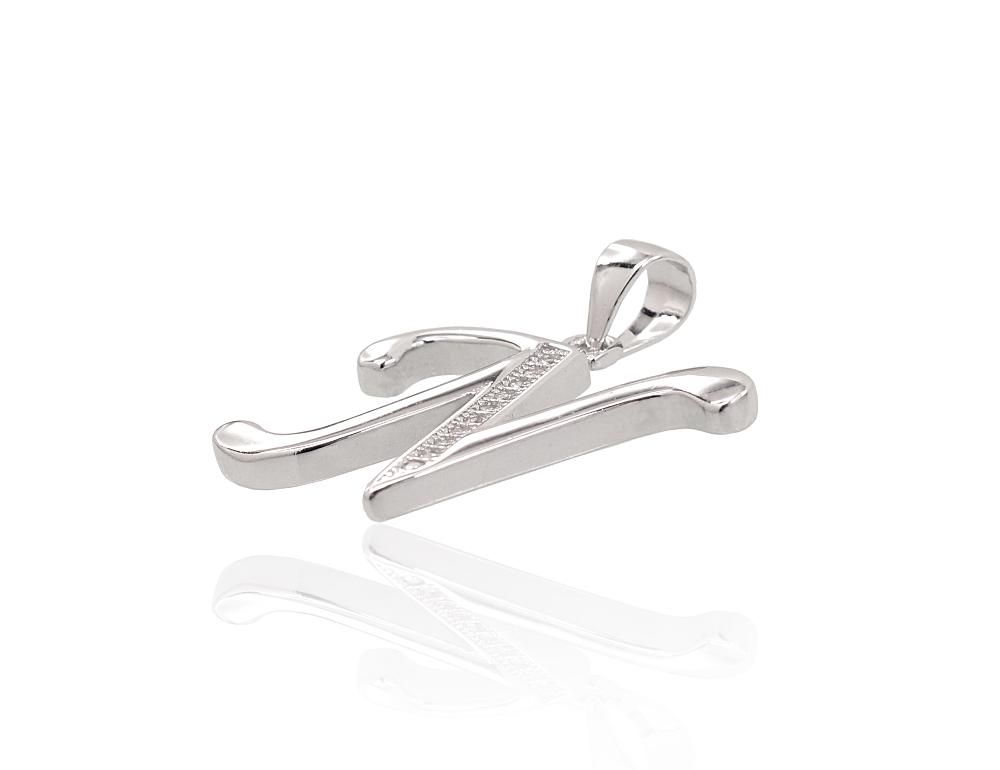 Silver Letter A2301618PRhGrCZ