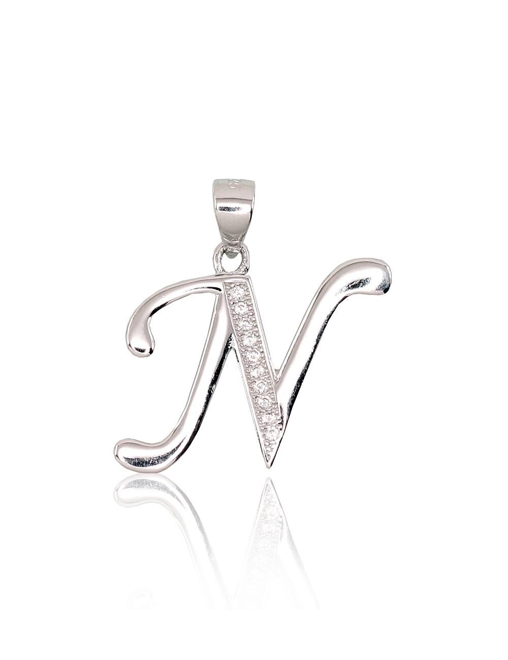 Silver Letter A2301618PRhGrCZ