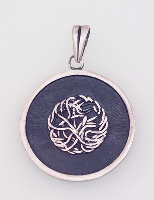 Women's Silver Pendant A2301683MattPOxMattBk Women's Silver Pendant A2301683MattPOxMattBk