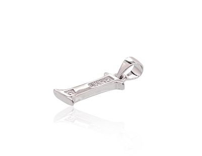 Silver Letter A2301613PRhGrCZ