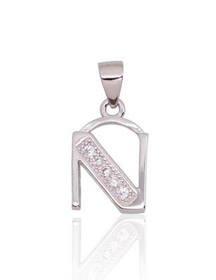 Silver Letter A2301845PRhGrCZ