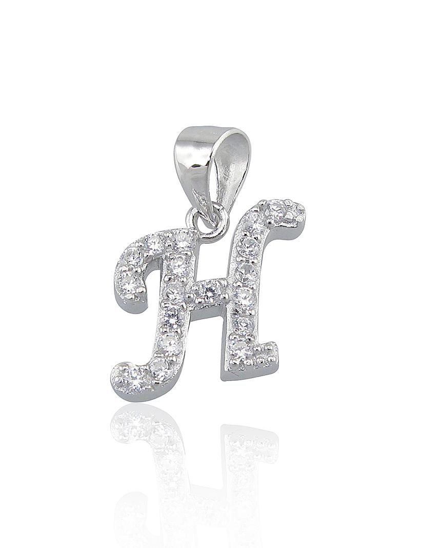 Silver Letter A2300314PRhGrCZ