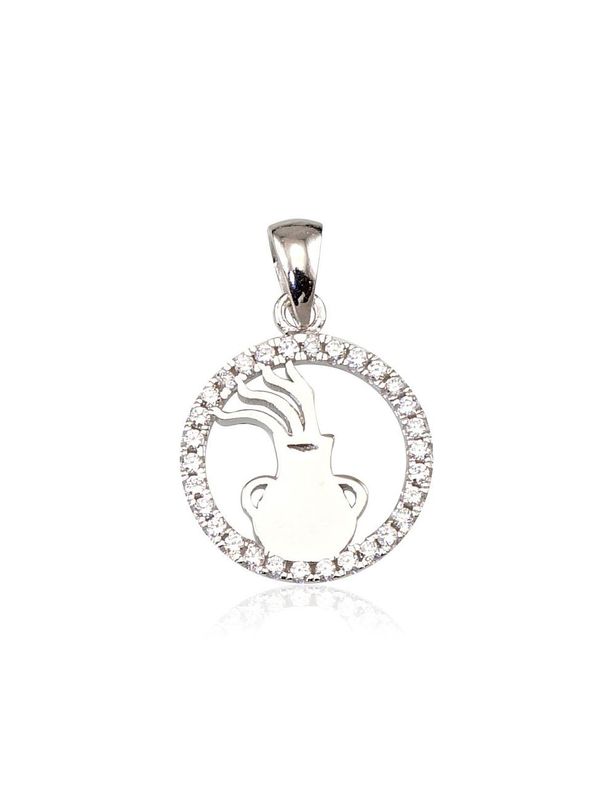 Silberner Sternzeichen-Wassermann A2300393PRhGrCZ