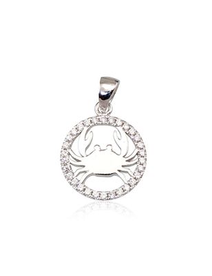 Silver Zodiac Cancer A2300386PRhGrCZ