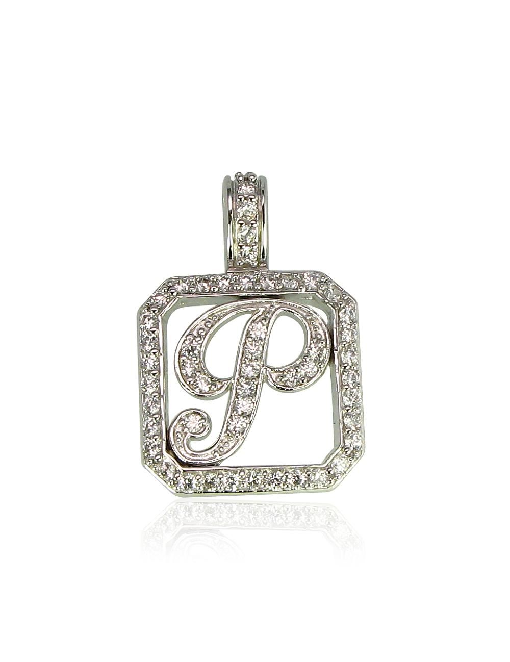 Silver Letter A2300117PRhGrCZ