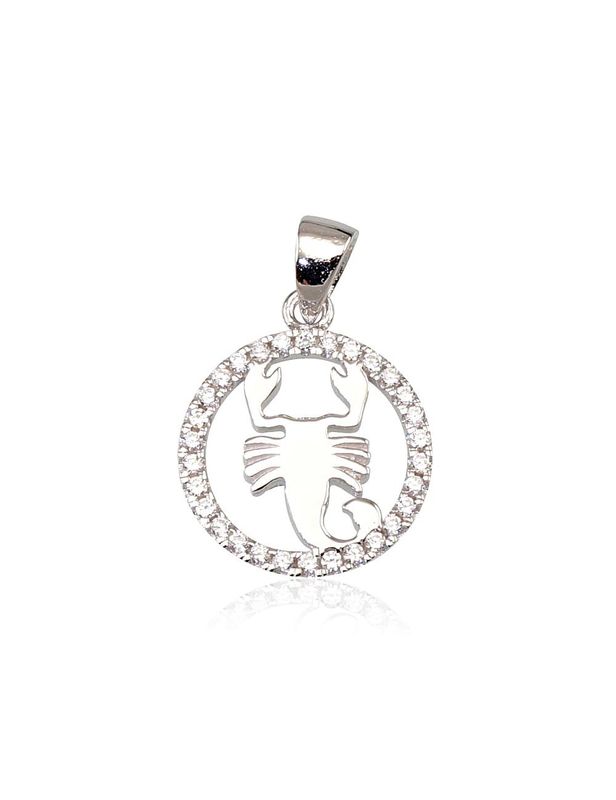 Silver Zodiac Scorpio A2300390PRhGrCZ