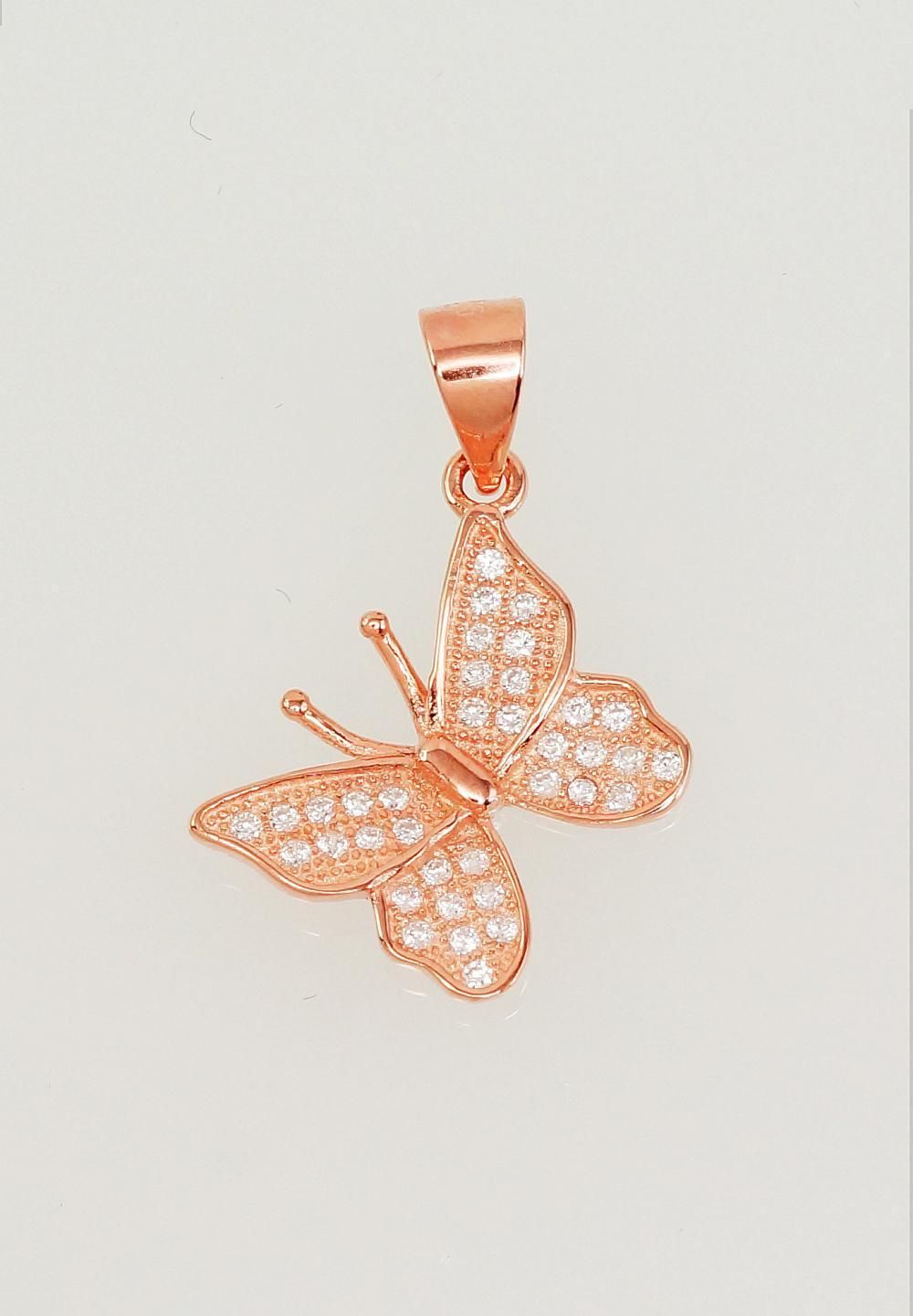 Gold Plated Silver Pendant Butterfly A2301650PAuRCZ