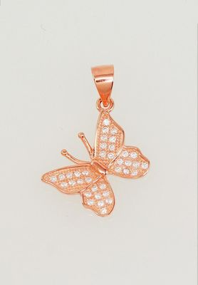 Gold Plated Silver Pendant Butterfly A2301650PAuRCZ