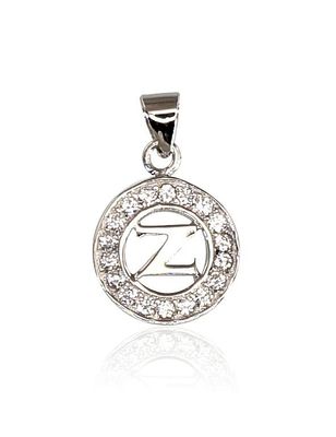 Silver letter A2300643PRhGrCZ