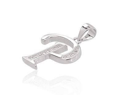 Silver Letter A2301620PRhGrCZ