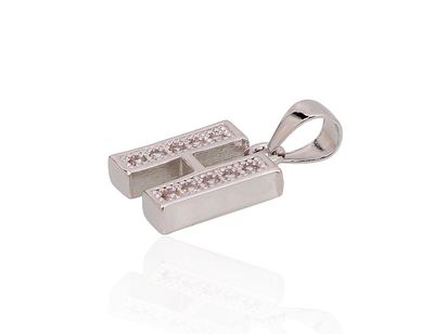 Silver Letter A2301839PRhGrCZ