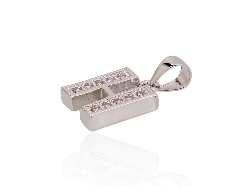 Silver Letter A2301839PRhGrCZ