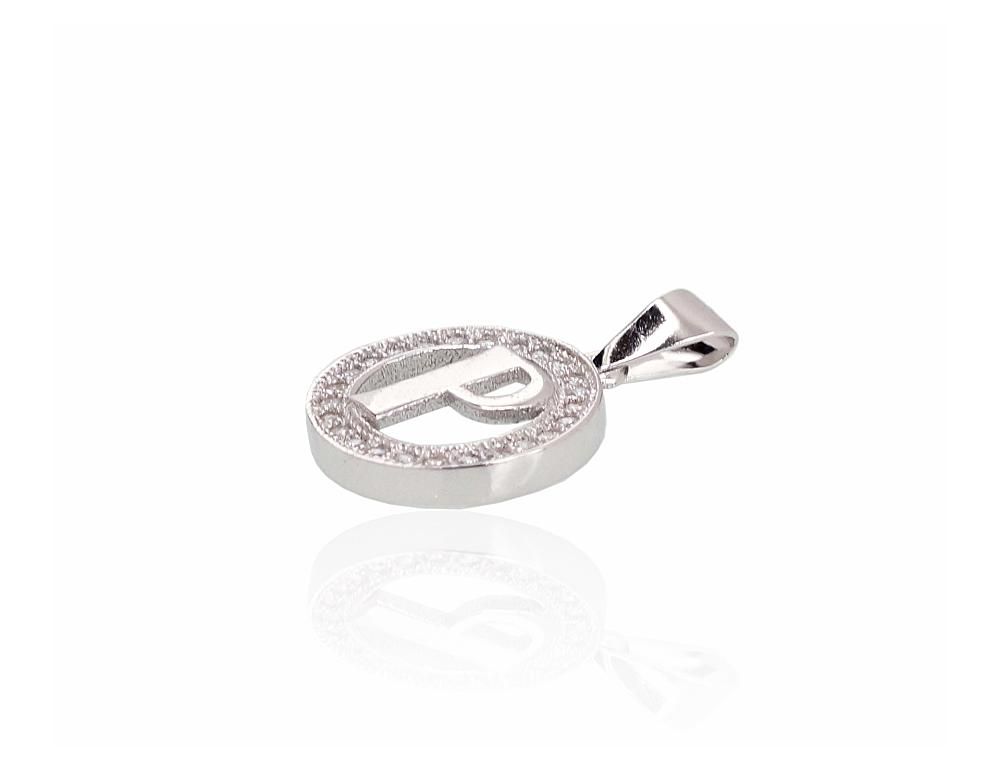 Silver Letter A2301011PRhGrCZ