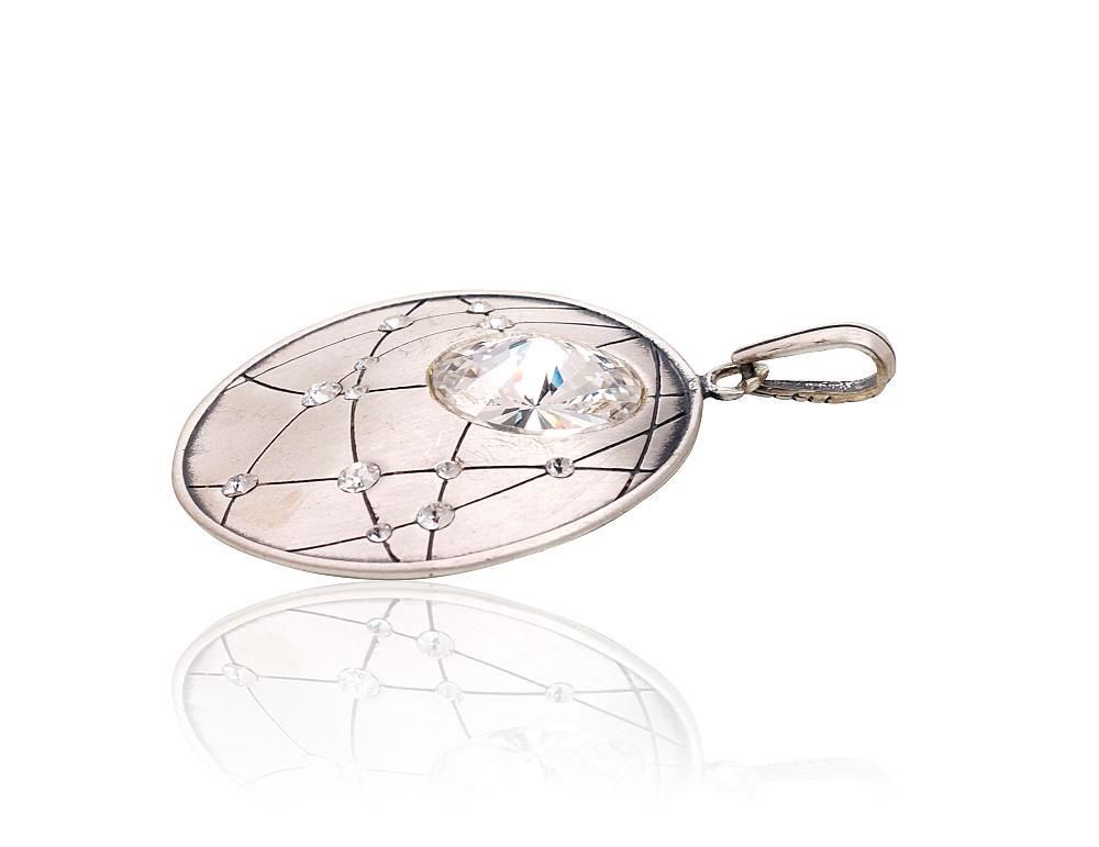 Silver pendant A2301535MattPOxMattBkSV