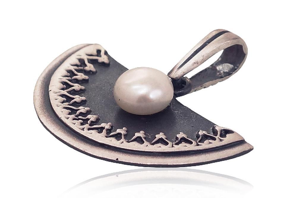 Women's Silver Pendant A2301689MattPOxMattBkPE